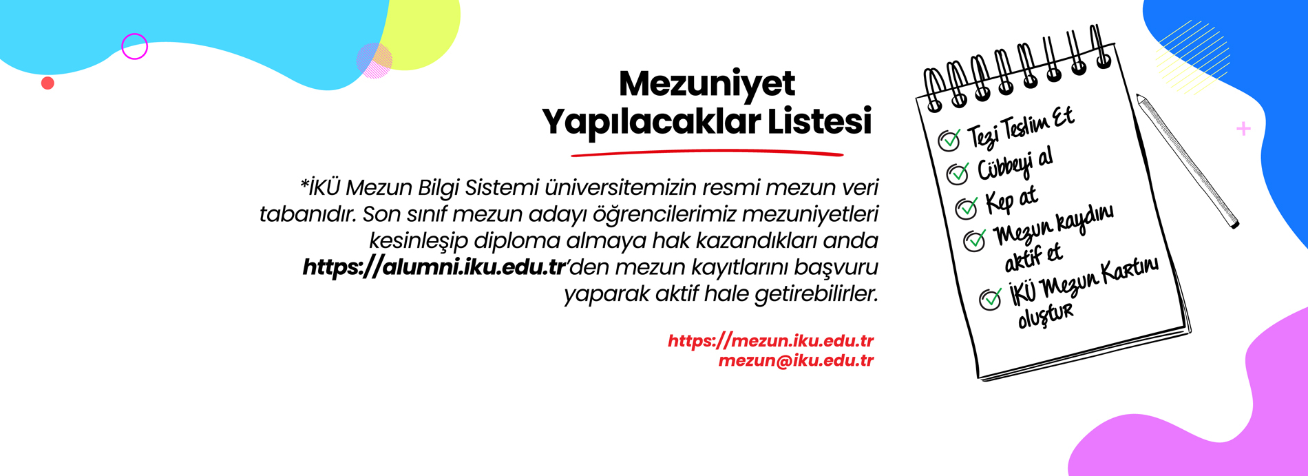 Mezuniyet Yapılacaklar Listesi